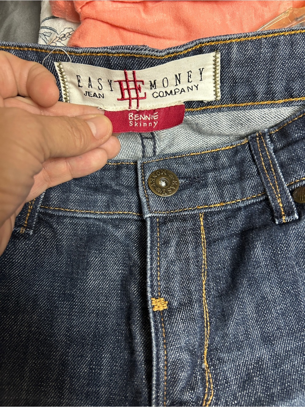 Easy Money Jean Company Bennie Skinny Jeans Dark Wash Blue Low Rise Size 30